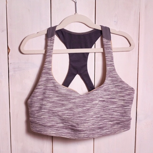 lululemon athletica Other - Lululemon Grey & White Sports Bra Size 8